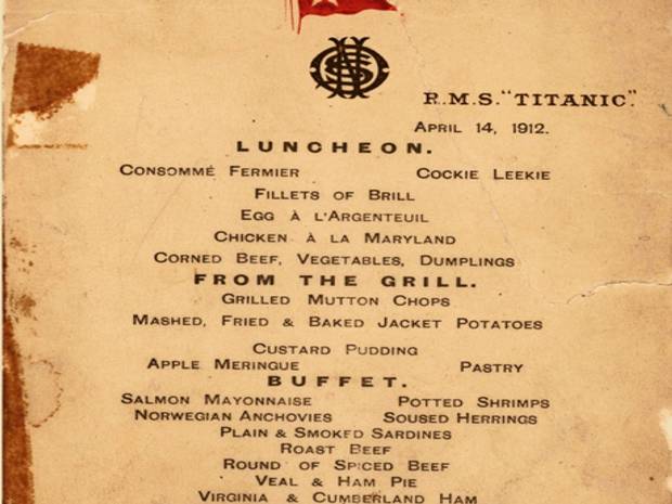 MENU TITANIC