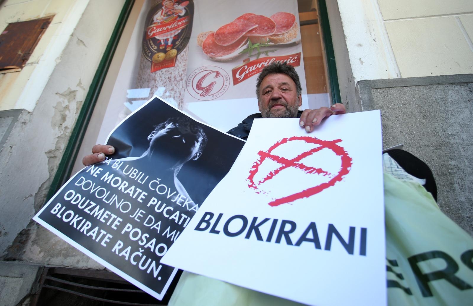 Prosvjed udruge Blokirani Prosvjed udruge Blokirani