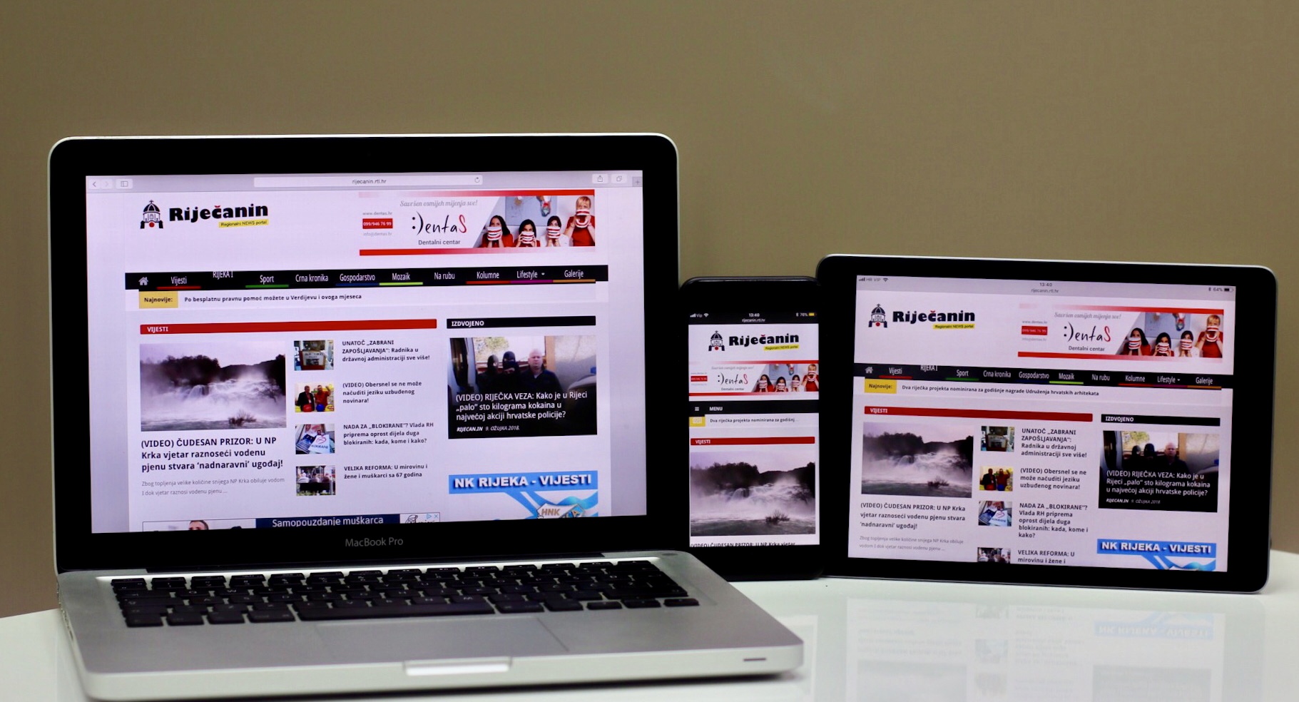 Rijecanin laptop, mobitel tablet
