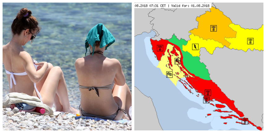 ljeto vrućina plaža meteoalarm ljeto vrućina plaža meteoalarm
