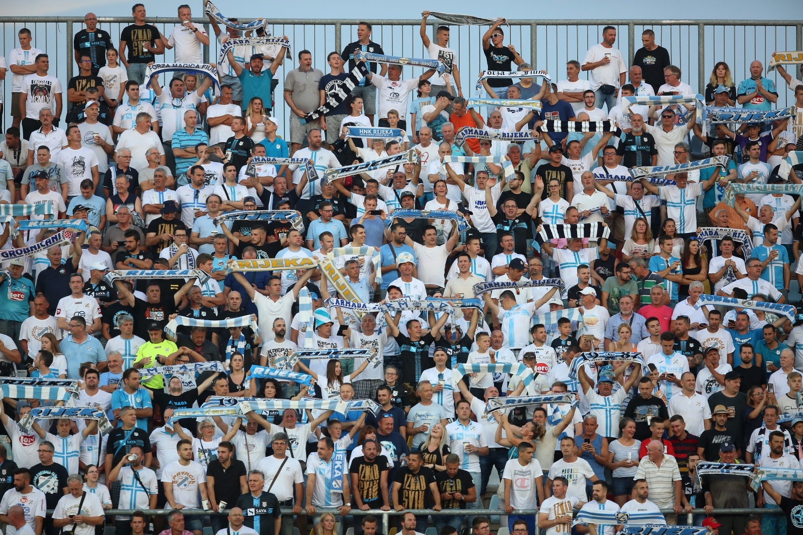 Rijeka: Navijači na nogometnoj utakmici pretkola Europske lige između Rijeke i Aberdeena