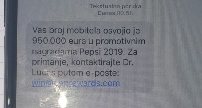sms poruka mobitel prijevara
