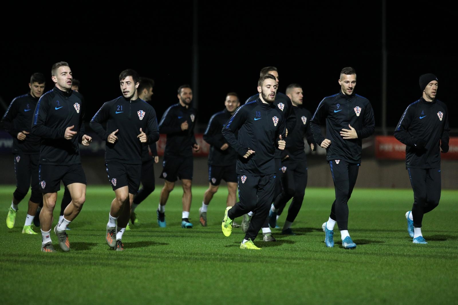 Rijeka: Trening hrvatske nogometne reprezentacije na stadionu na Rujevici