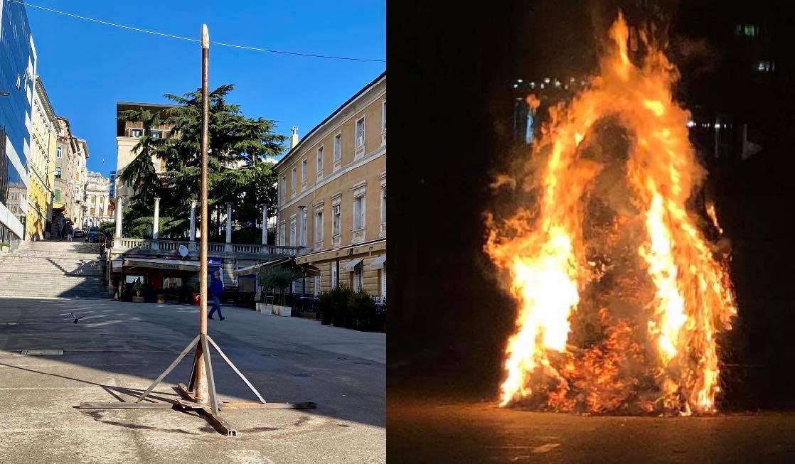 stog sijena izgorio kolaž
