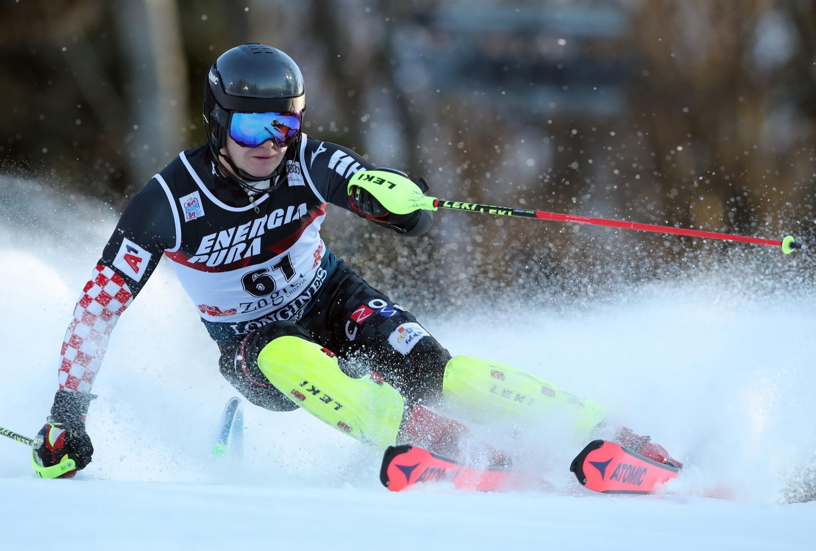 Zagreb: Prva vožnja muškog slaloma Audi FIS Svjetskog skijaškog kupa Snow Queen Trophy