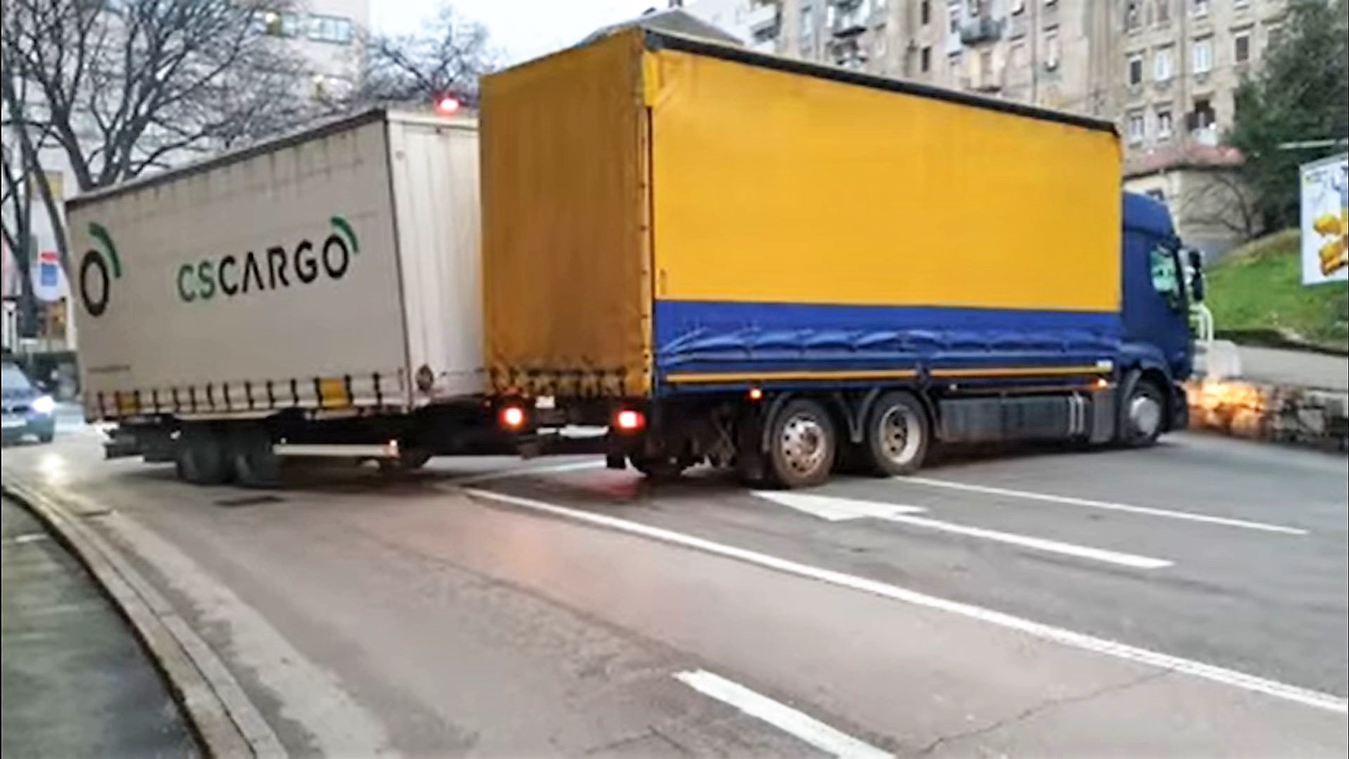 kamion potok okretanje