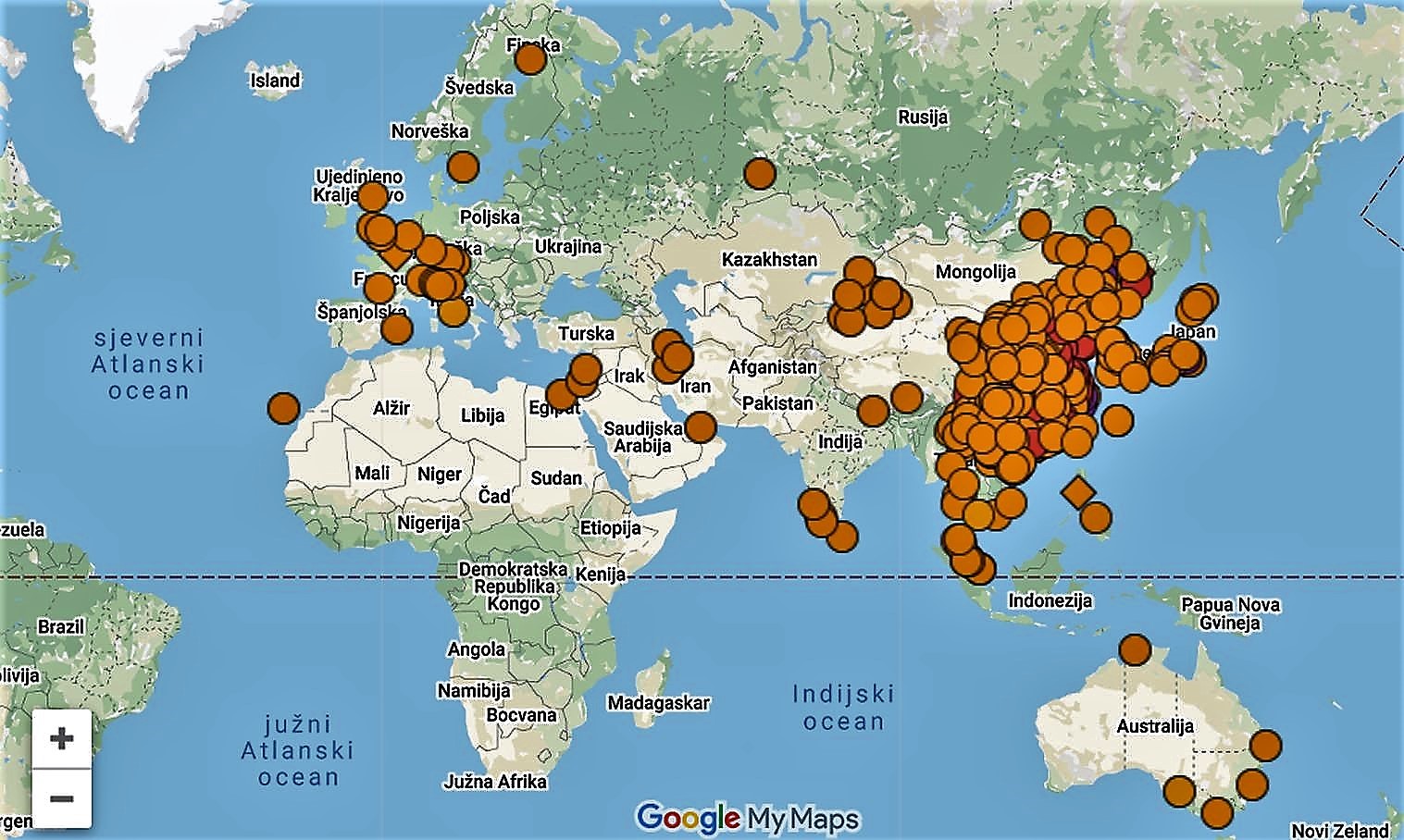 koronavirus mapa koronavirus mapa