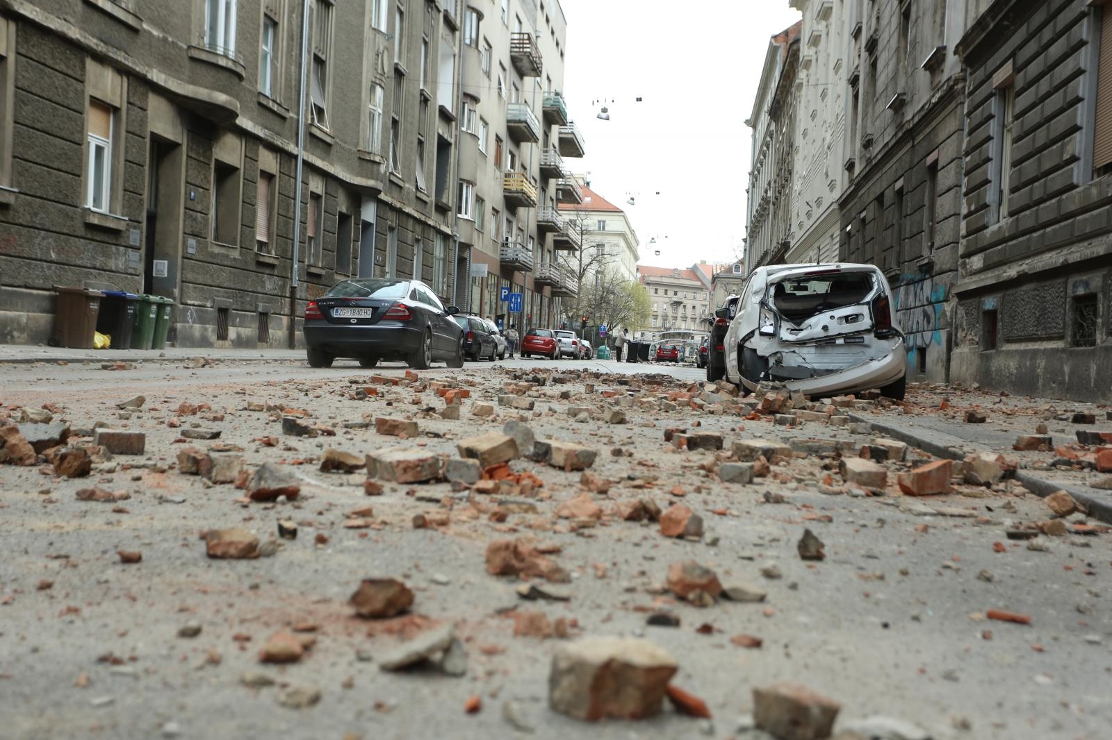 Potres koji je pogodio Zagreb uzrokovao veliku štetu u Đorđićevoj ulici