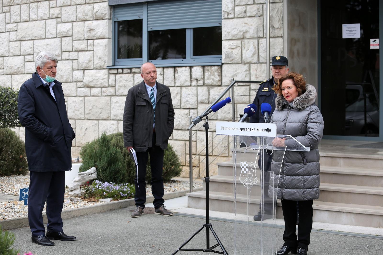 Rijeka: Konferencija za medije Stožera Civilne zaštite Primorsko-goranske županije