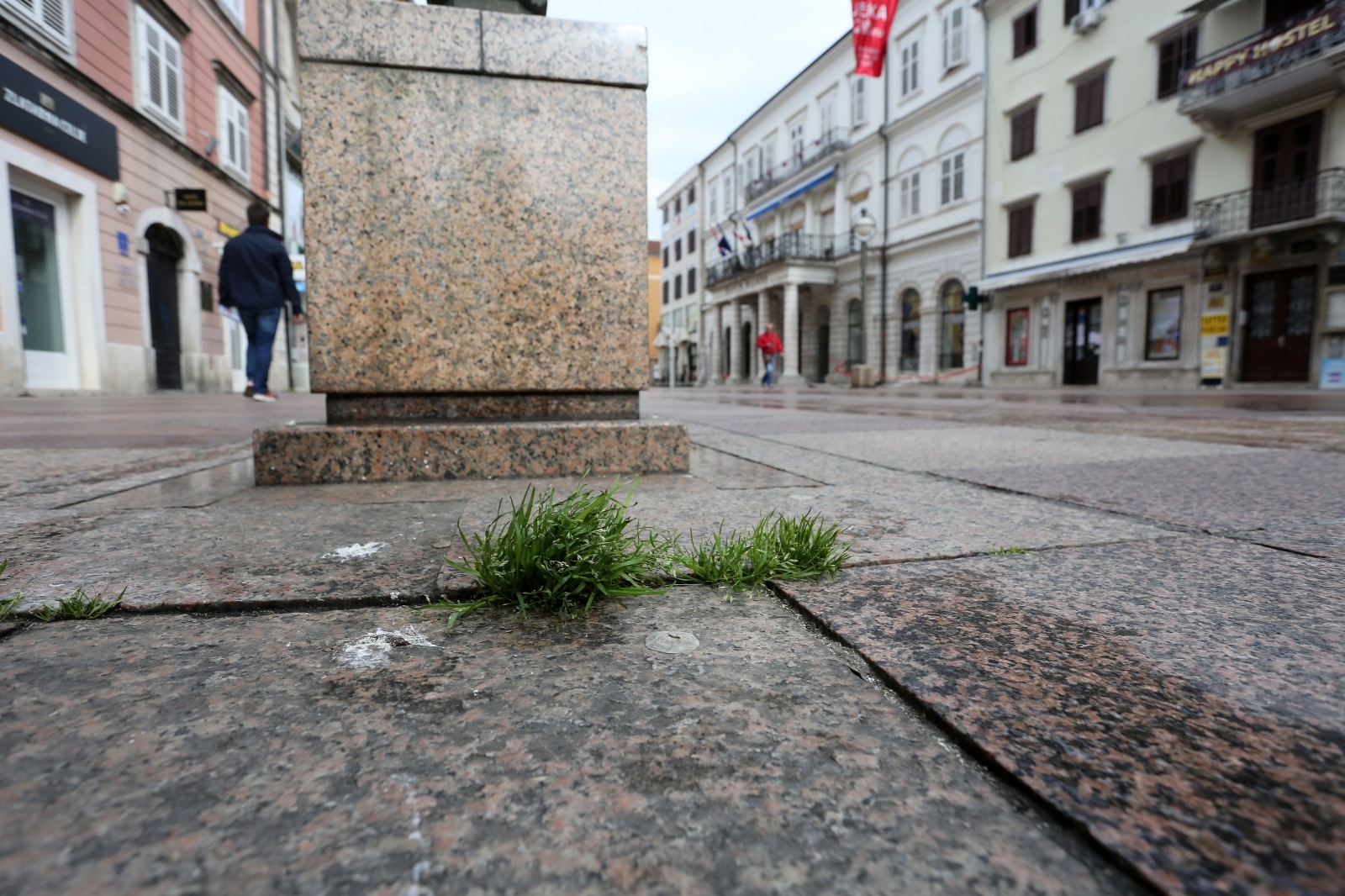 Rijeka: Između kamenih ploča na Korzu niknula trava