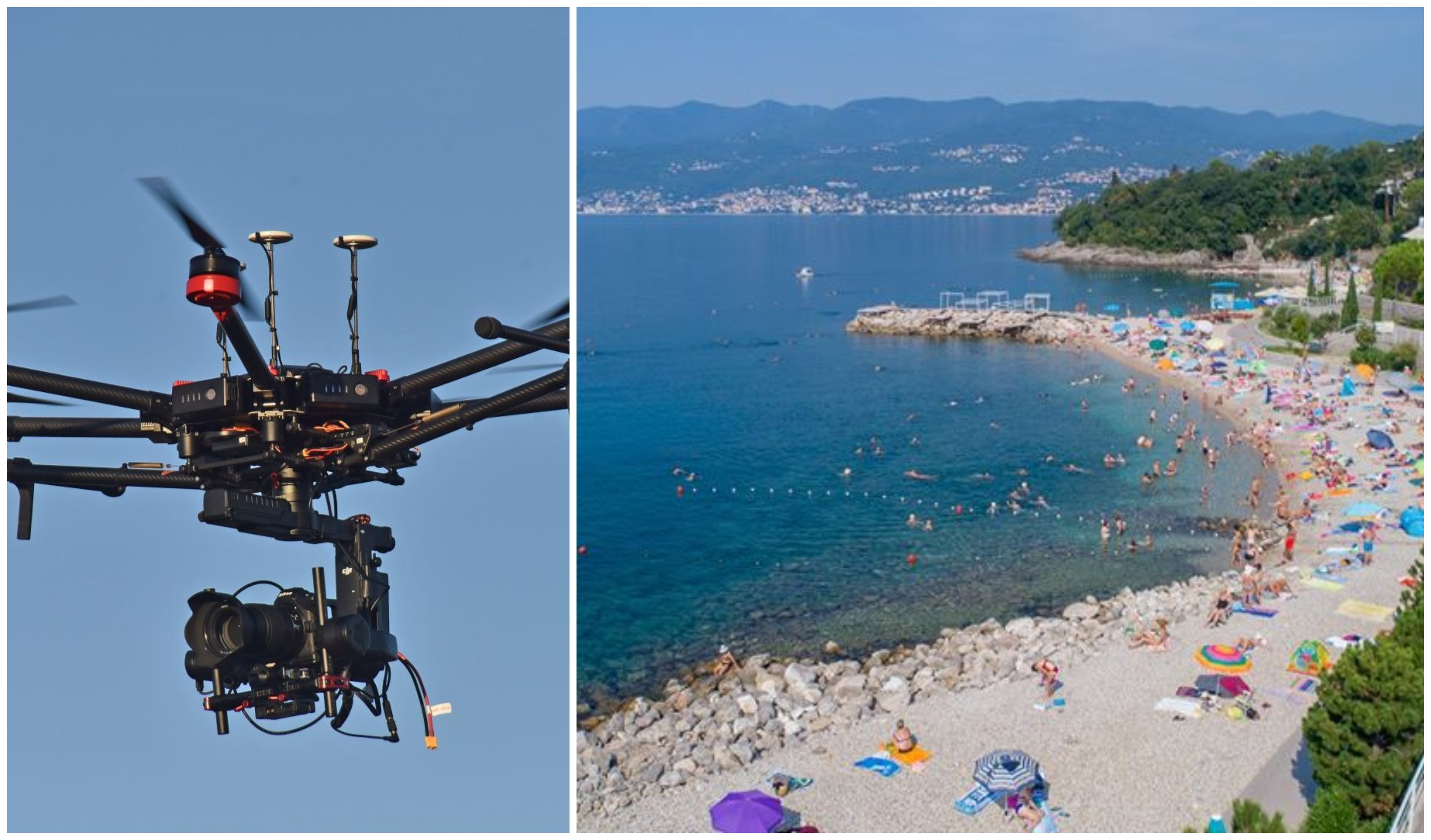 dron kantrida plaža