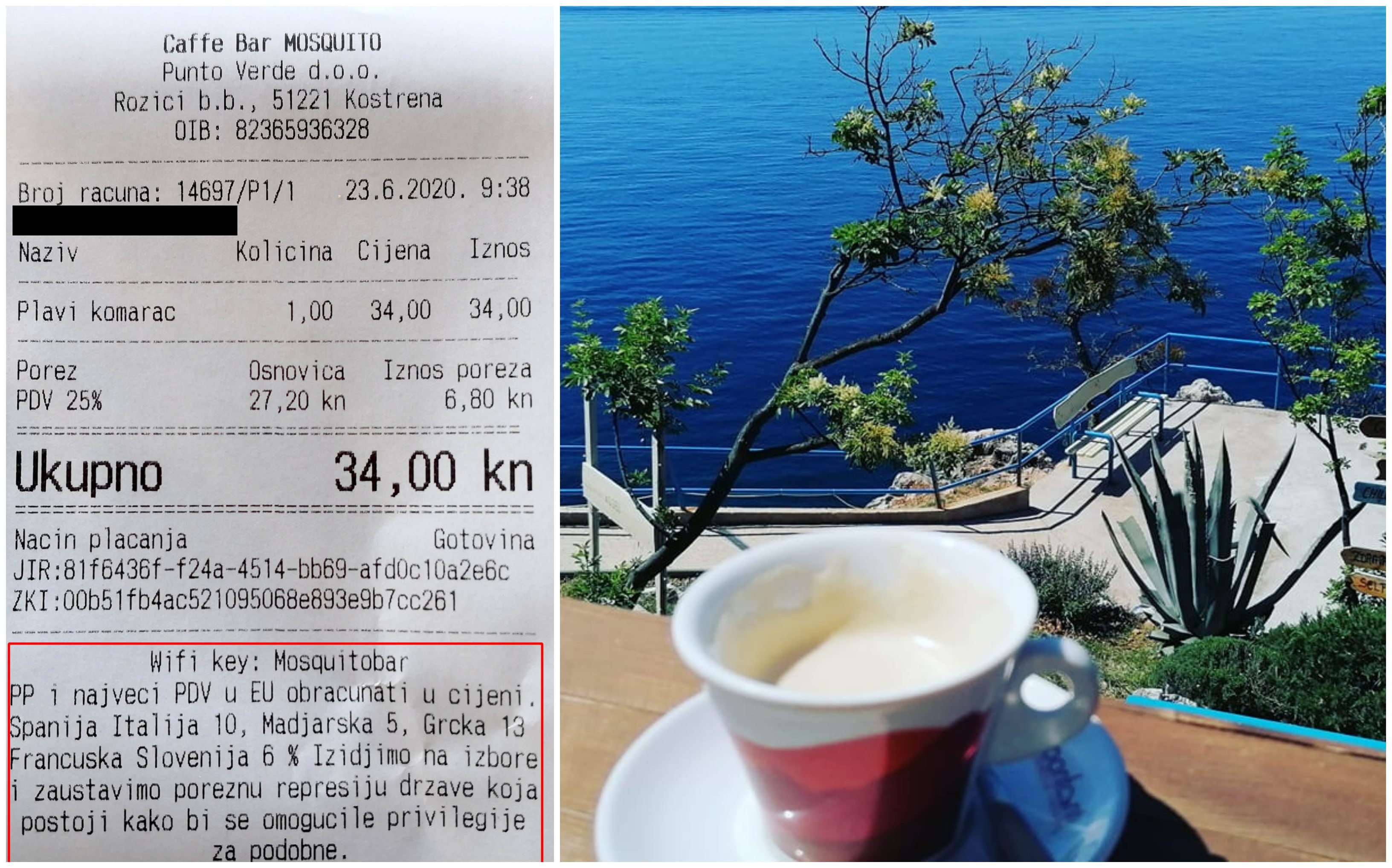 kostrena mosquito bar račun