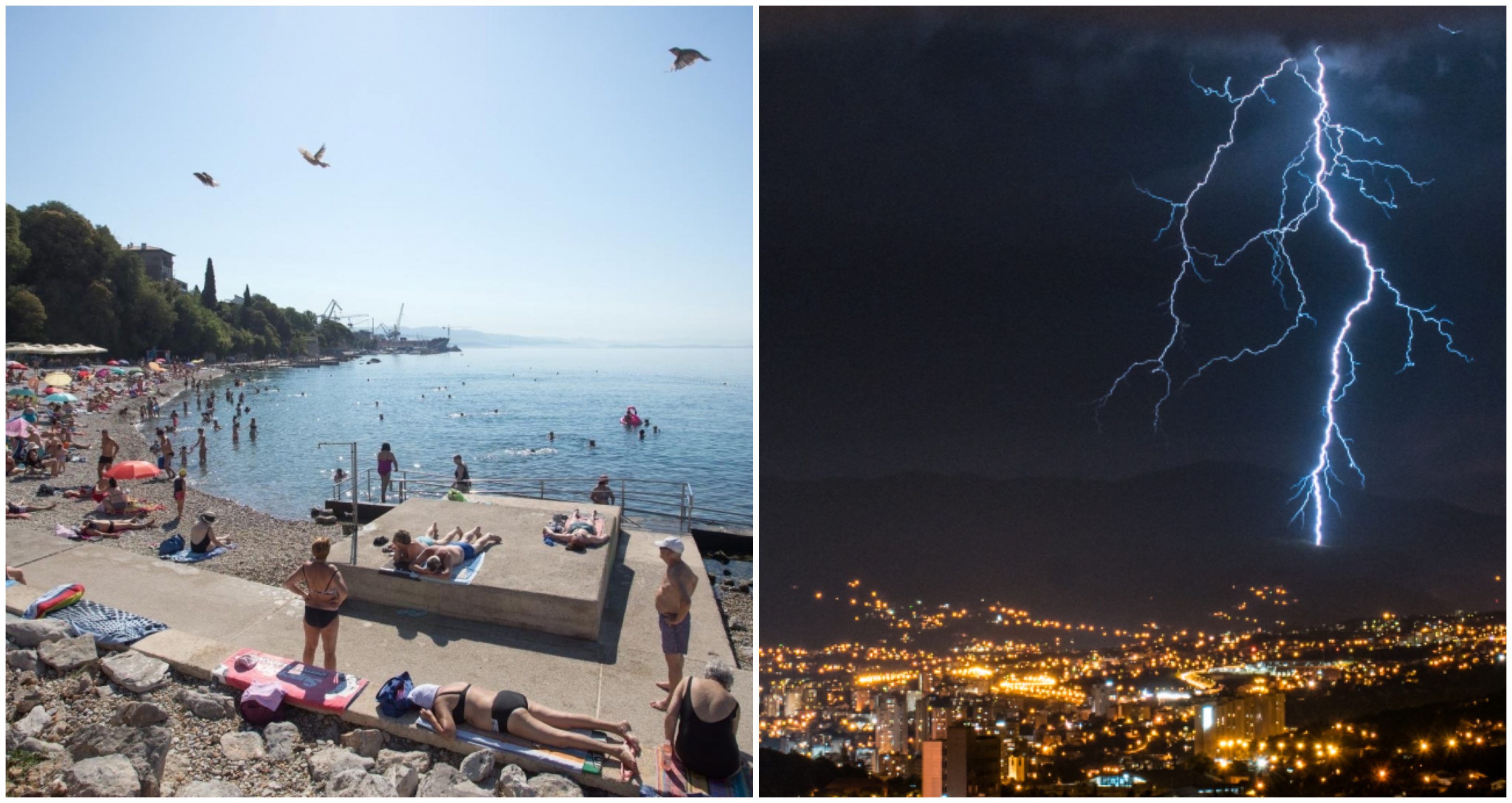 vrijeme plaža munja grom vrijeme plaža munja grom
