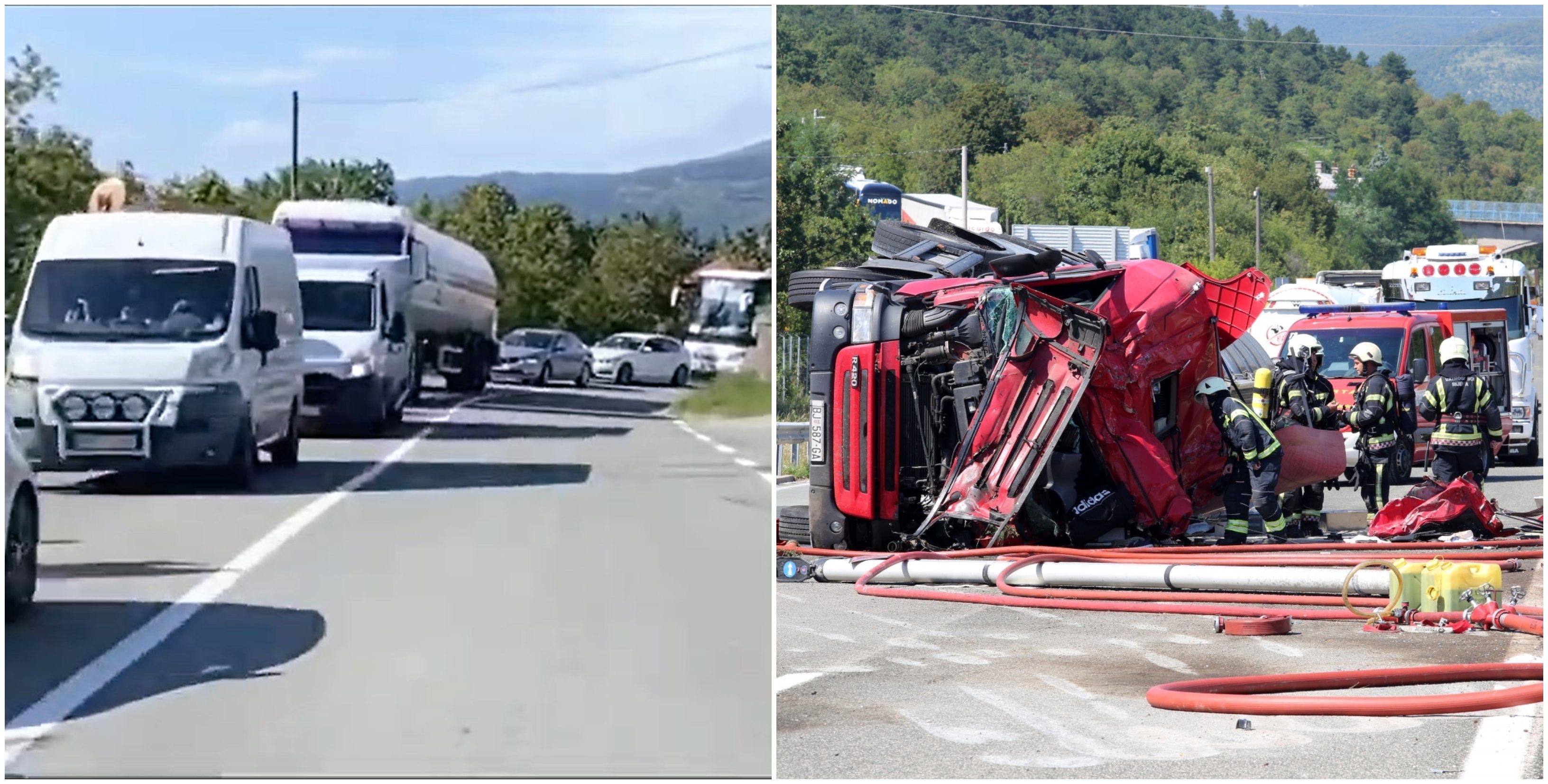 kolona grobnik nesreća kolona grobnik nesreća