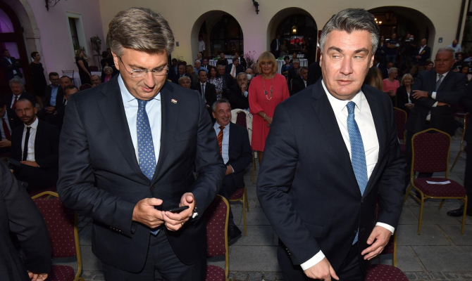 Varaždin: Milanović i Plenković na svečanoj sjednici Varaždinske županije Varaždin: Milanović i Plenković na svečanoj sjednici Varaždinske županije