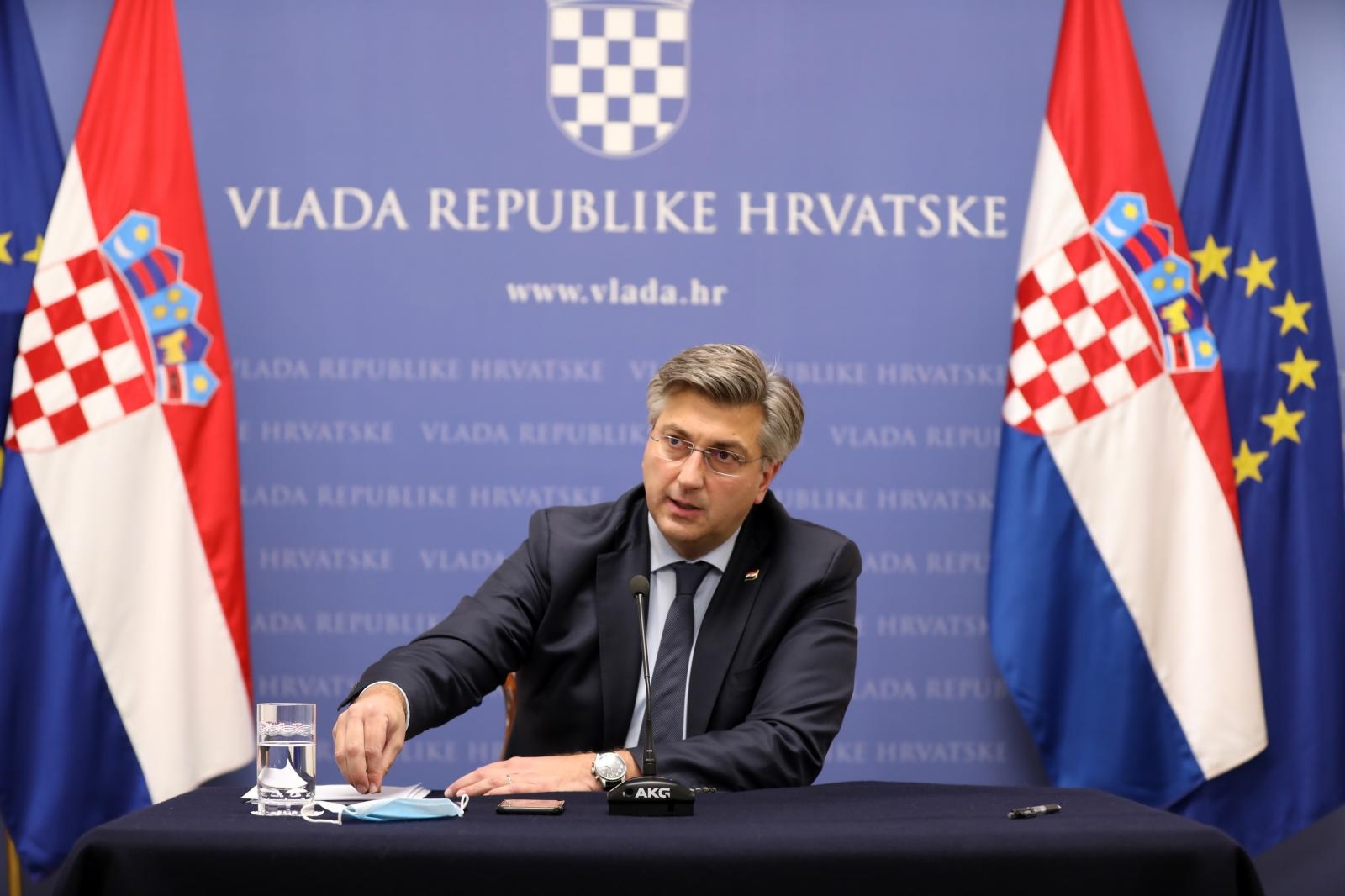 Zagreb: Andrej Plenković održao je konferenciju za medije u Banskim dvorima Zagreb: Andrej Plenković održao je konferenciju za medije u Banskim dvorima