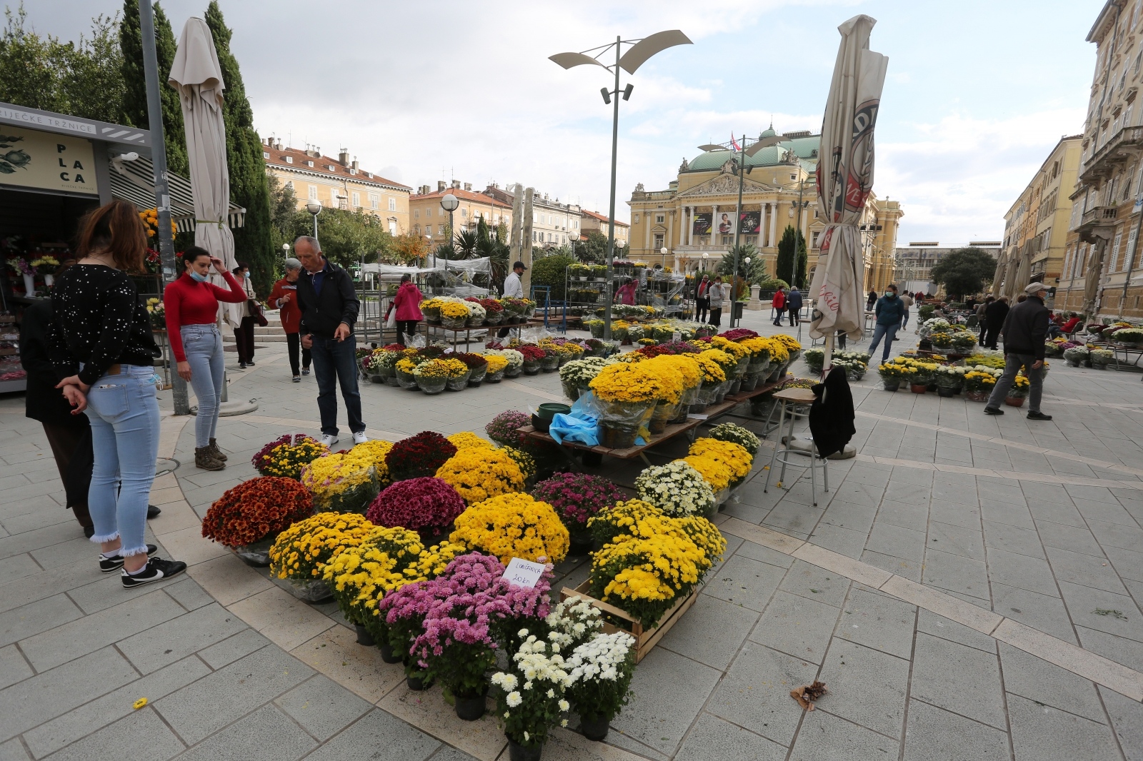 Rijeka: Uoči blagdana Svih svetih počela  prodaja krizantema