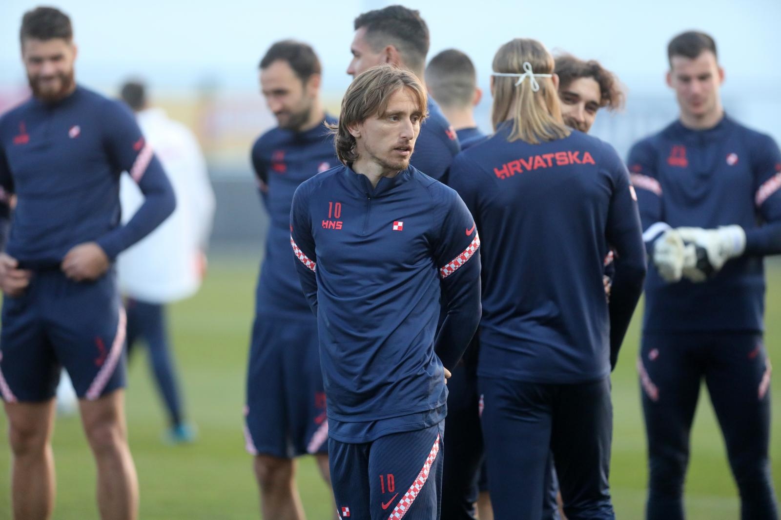Rijeka: Trening Hrvatske nogometne reprezentacije na stadionu Rujevica