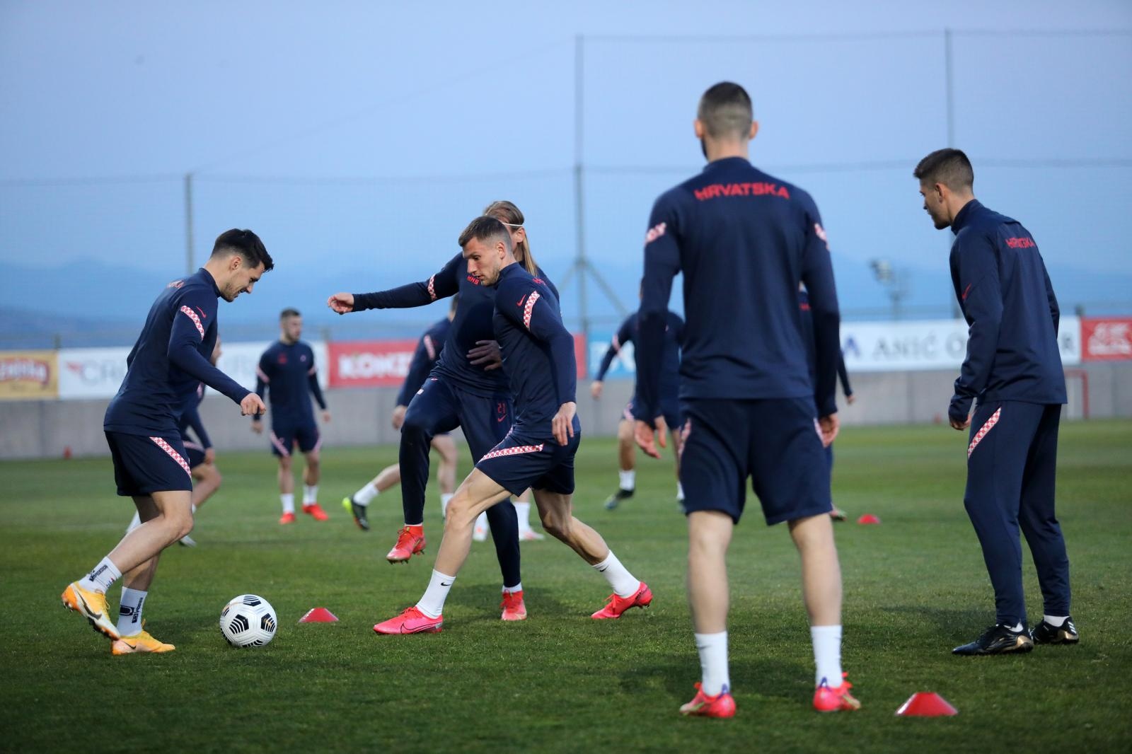 Rijeka: Trening Hrvatske nogometne reprezentacije na stadionu Rujevica