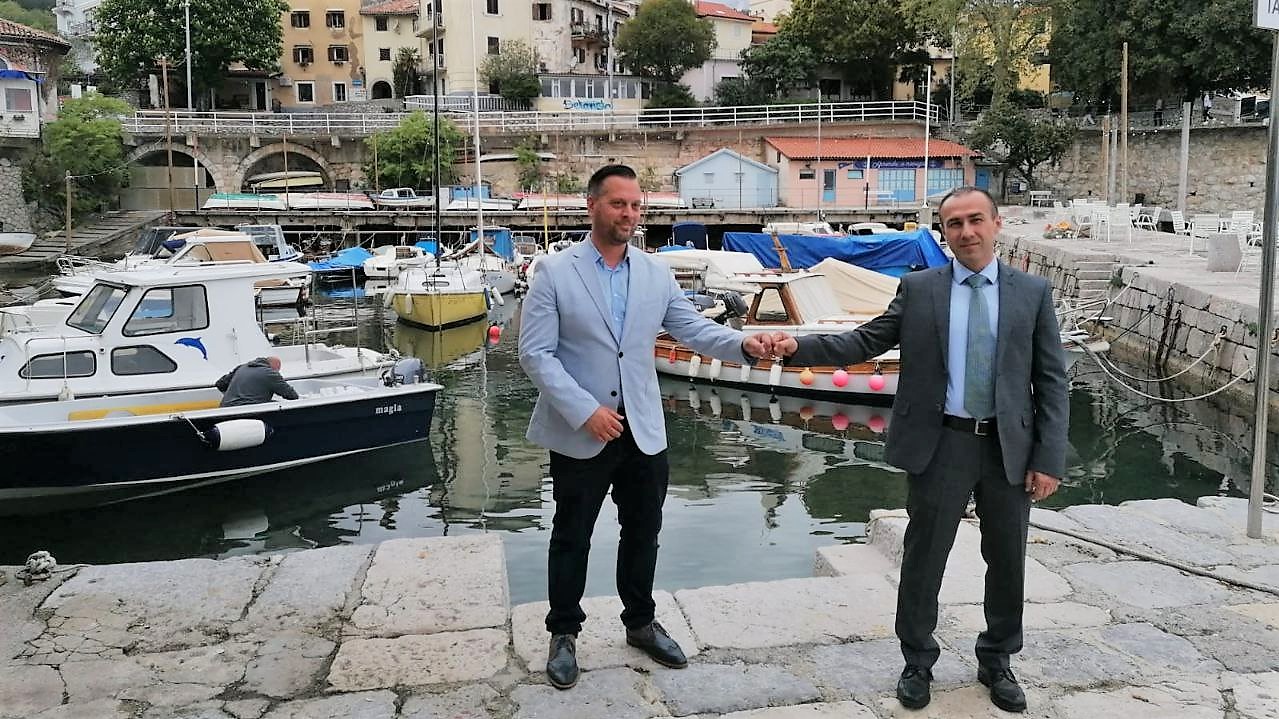 Načelnik Općine Lovran Bojan Simonič i predsjednik Uprave Liburnia Riviera Hotela Vladimir Bošnjak
