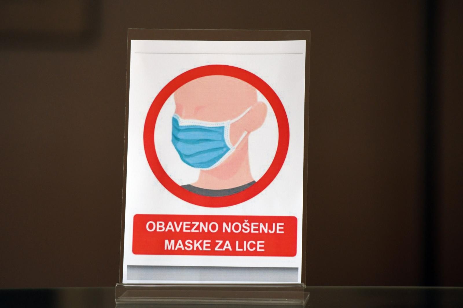 Obavijest o obaveznom nošenju maske za lice