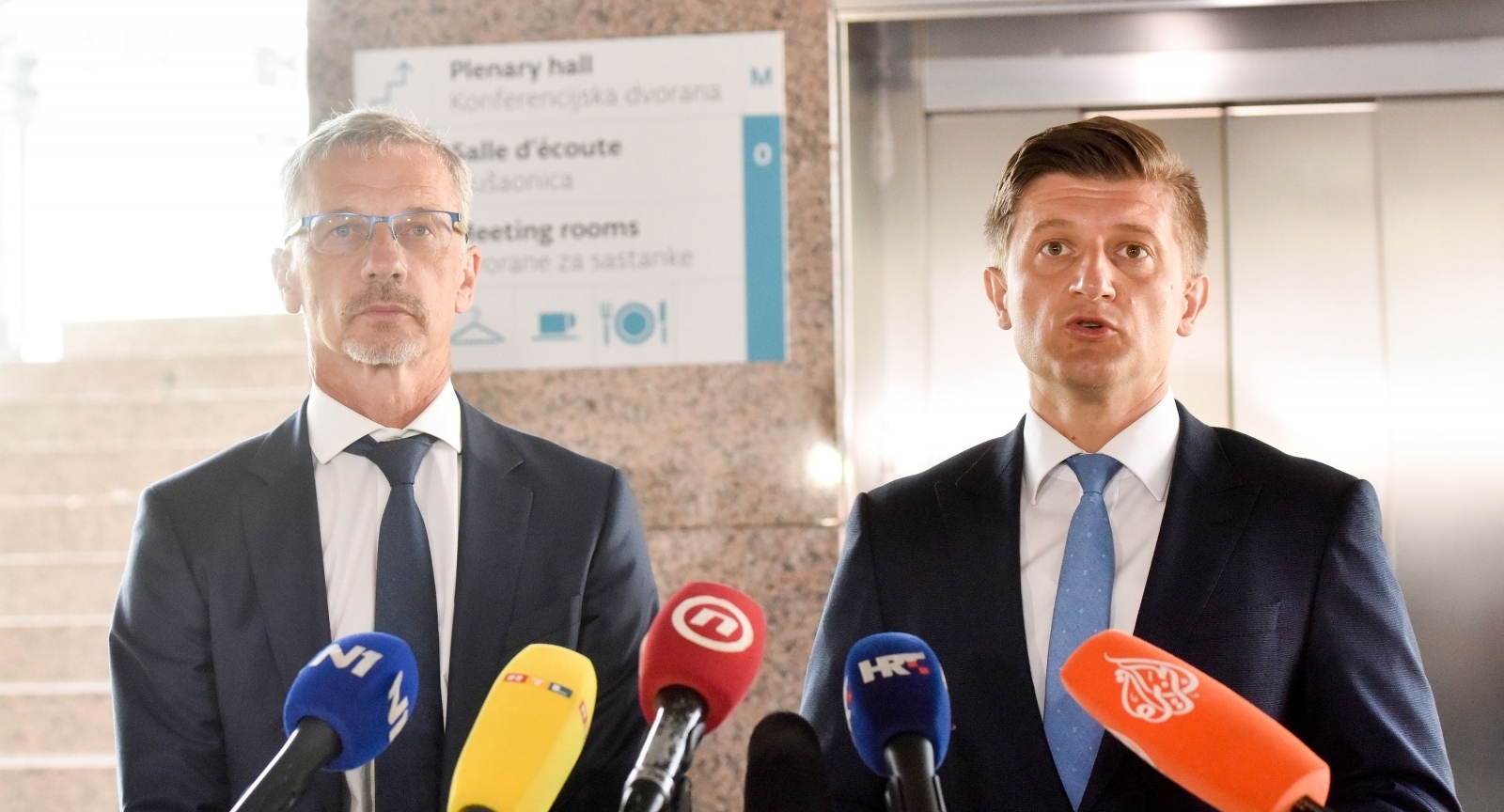 Zagreb: Marić i Vujčić dali izjave za medije Zagreb: Marić i Vujčić dali izjave za medije