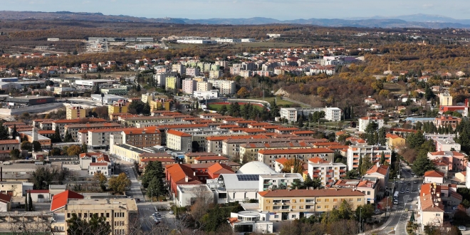 Pogled na istarski grad Labin