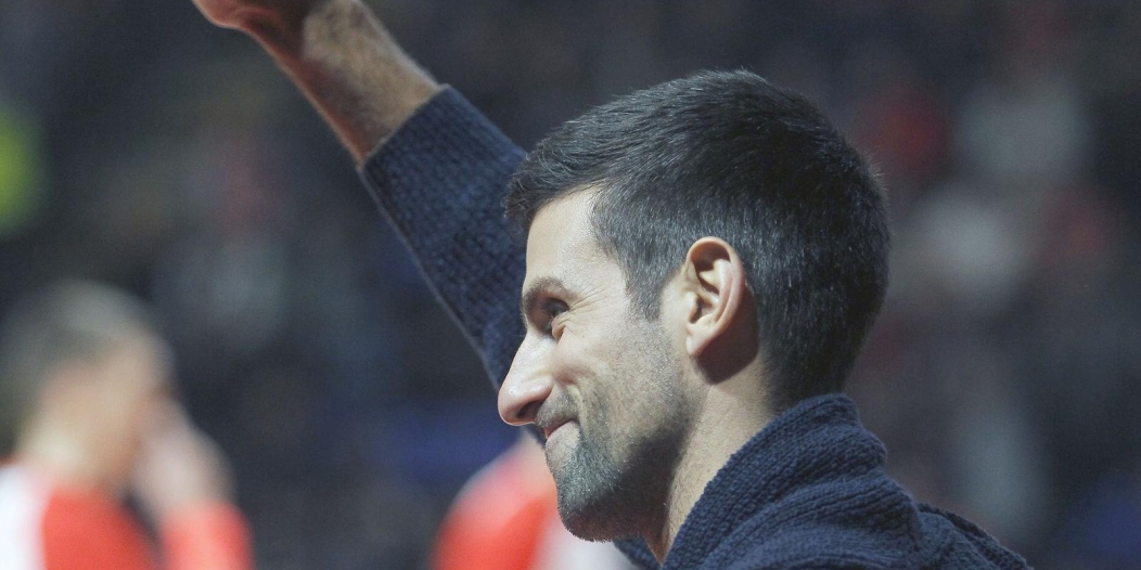 Beograd: Novak Đoković na košarkaškoj utakmici između Crvene Zvezde i Barcelona Beograd: Novak Đoković na košarkaškoj utakmici između Crvene Zvezde i Barcelona