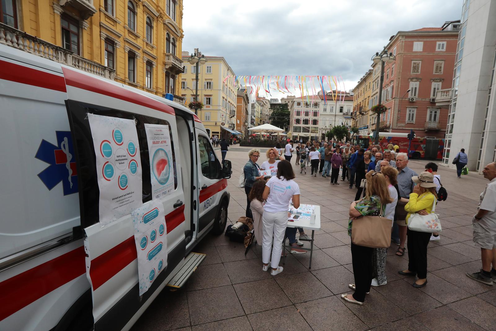 Rijeka: Povodom Svjetskog dana svjesnosti o nealkoholnoj masnoj bolesti jetre besplatno testiranje građana na Trgu 111. brigade HV