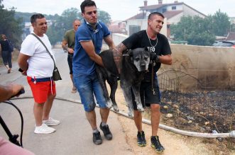 Pula: Stanovnici u panici bježe od požara koji im se približio domovima Pula: Stanovnici u panici bježe od požara koji im se približio domovima