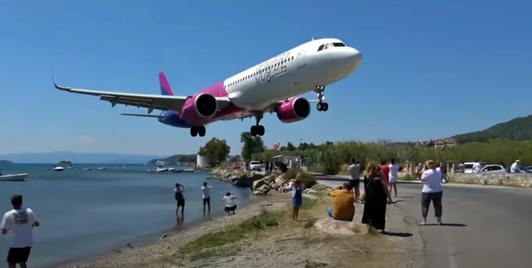 Avion slijetanje snimka Avion slijetanje snimka