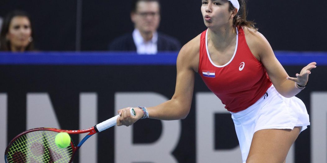 Rijeka: Billie Jean King Cup teniski turnir, dvoboj tenisačica Hrvatske i Njemačke, Marčink/Niemeier Rijeka: Billie Jean King Cup teniski turnir, dvoboj tenisačica Hrvatske i Njemačke, Marčink/Niemeier