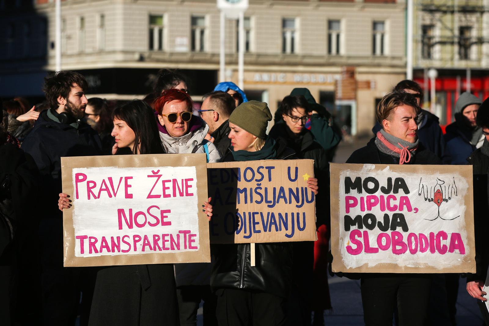 Zagreb: Prosvjed za ženska prava Zagreb: Prosvjed za ženska prava