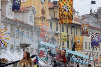 Rijeka: Oko devet tisuća maškara sudjelovalo na tradicionalnom Riječkom karnevalu Rijeka: Oko devet tisuća maškara sudjelovalo na tradicionalnom Riječkom karnevalu