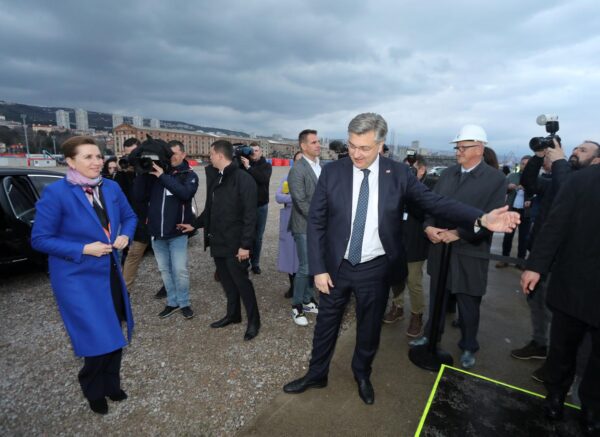 Danska premijerka i Andrej Plenković obišli su budući terminal Rijeka Gateway