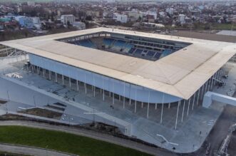 Osijek: Pogled iz zraka na novi stadion NK Osijek na Pampasu Osijek: Pogled iz zraka na novi stadion NK Osijek na Pampasu