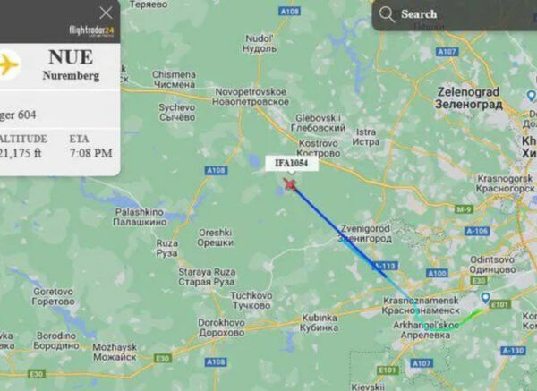 flightradar njemčka rusija