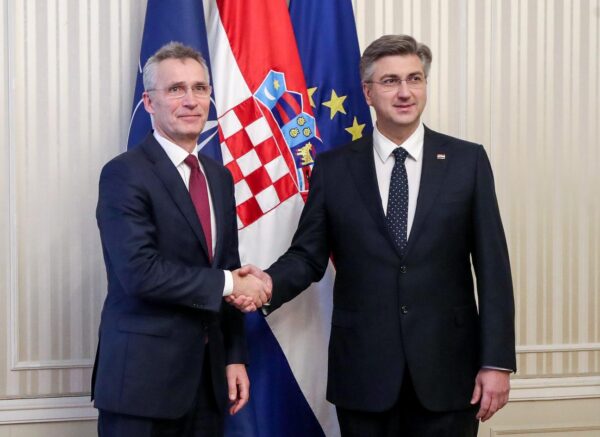 Zagreb: Andrej Plenković sastao se je s glavnim tajnikom NATO-a Jensom Stoltenbergom