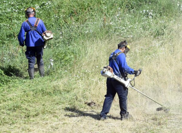 Sisak: Košnja trave na obali Kupe