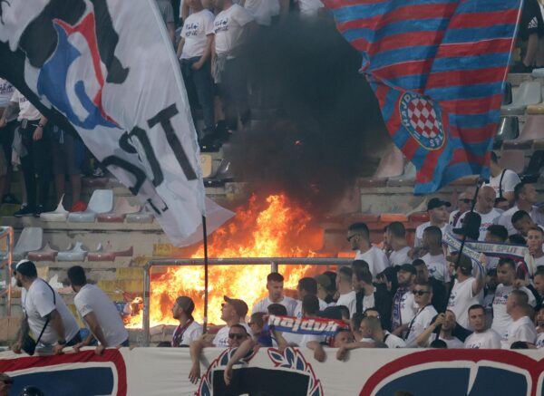 Rijeka: Zapaljene stolice na tribini gdje se nalazi Torcida