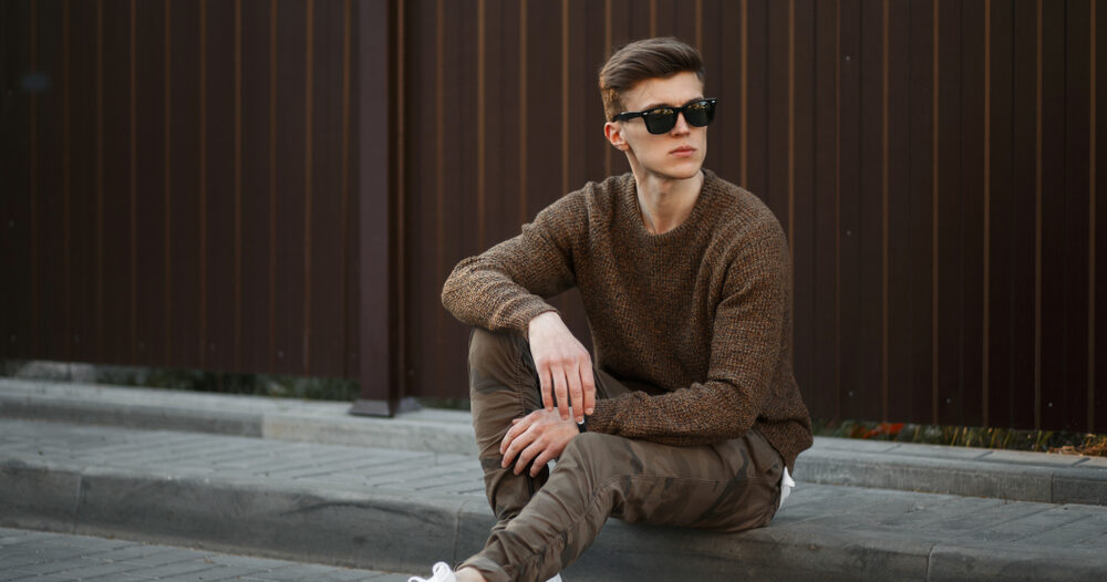 Handsome,Young,Man,In,Stylish,Sunglasses,With,A,Pullover,And Handsome,Young,Man,In,Stylish,Sunglasses,With,A,Pullover,And