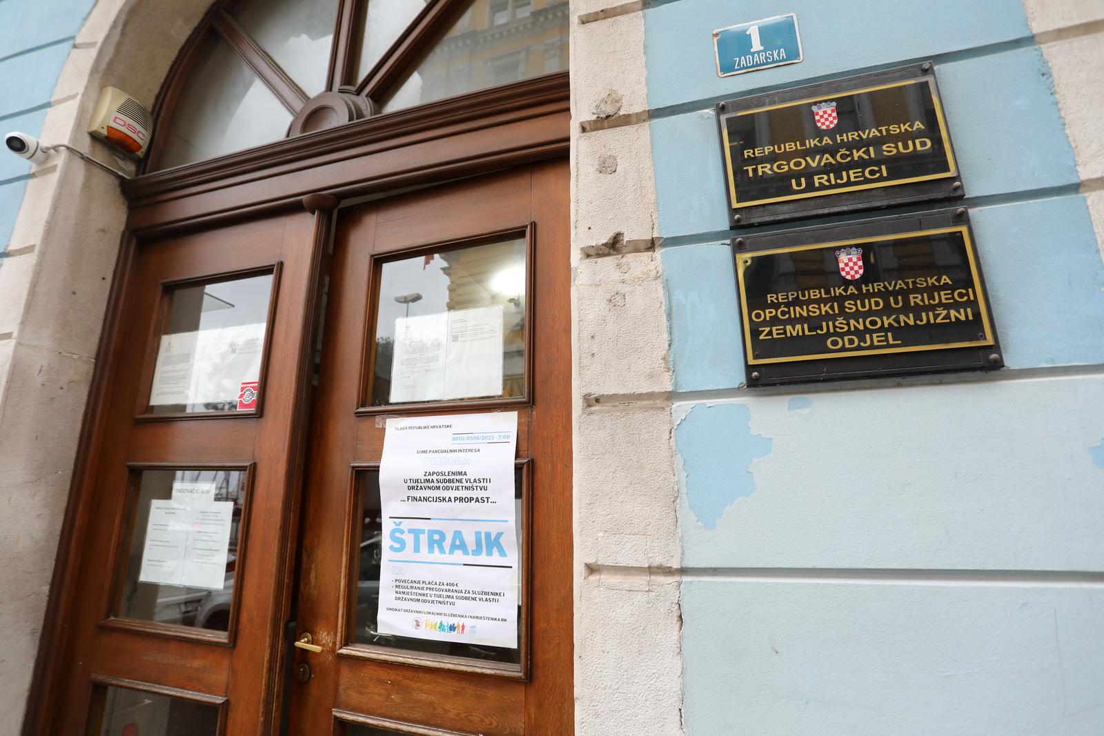 Rijeka: Štrajk djalatnika Trgovačkog suda