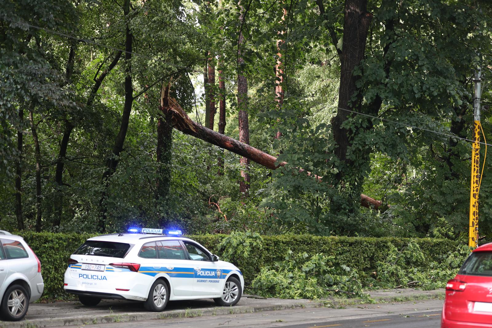 Zagreb: Nakon oluje obustavljen promet na Maksimirskoj Zagreb: Nakon oluje obustavljen promet na Maksimirskoj