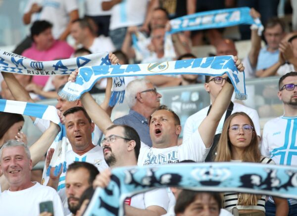 Atmosfera na utakmici 2. pretkola UEFA Konferencijske lige između Rijeke i Djurgardensa