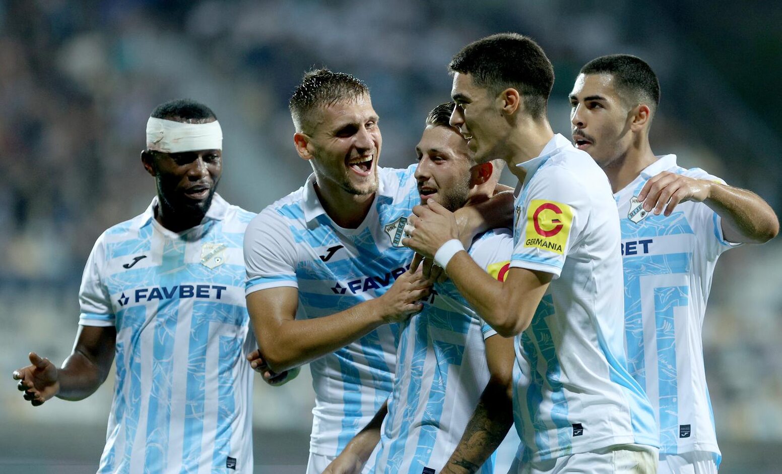 Rijeka: Slavlje nakon pogotka Marca Pašalića za 1:0 protiv Dukagjinija