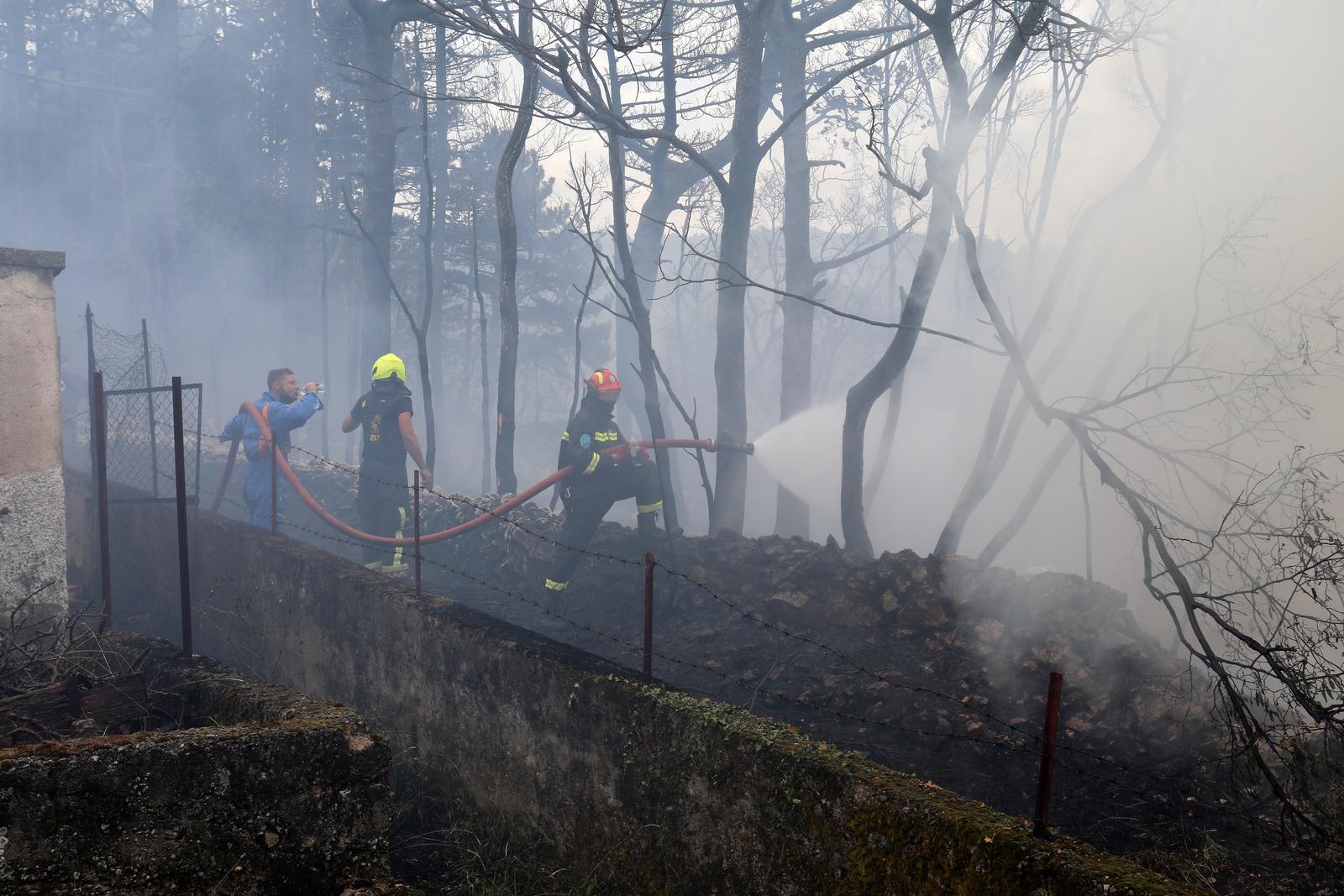 Hreljin: Vatrogasci i mještani gase požar kuće i šume Hreljin: Vatrogasci i mještani gase požar kuće i šume