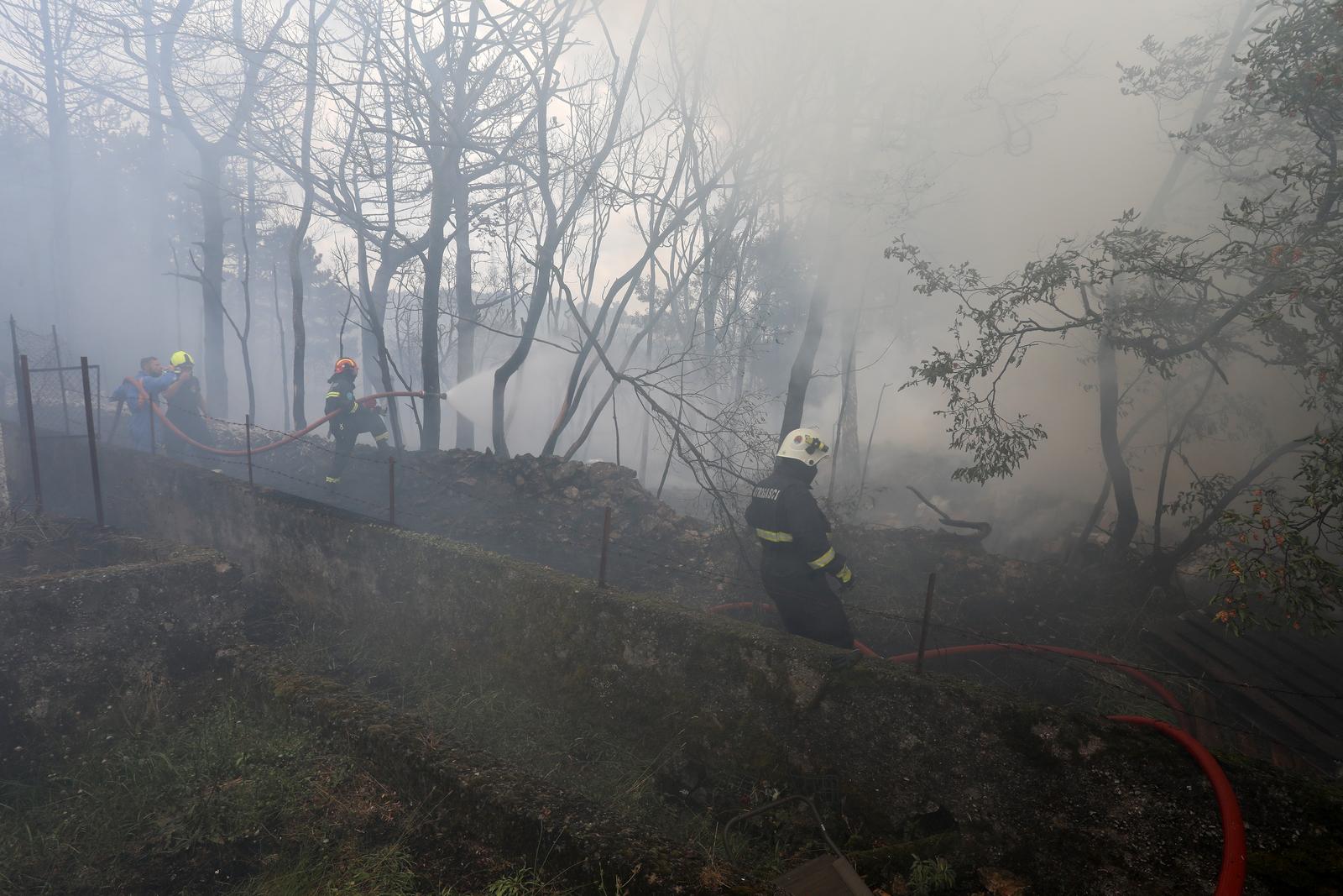 Hreljin: Vatrogasci i mještani gase požar kuće i šume Hreljin: Vatrogasci i mještani gase požar kuće i šume