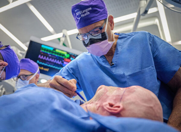 Doctor prepares Aaron James to receive a whole-eye transplant in New York Doctor prepares Aaron James to receive a whole-eye transplant in New York