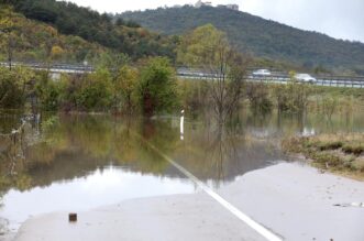 Grobničko polje i prometnice pod vodom Grobničko polje i prometnice pod vodom