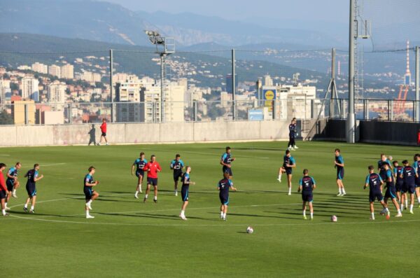 Rijeka: Trening nogometaša Hrvatske reprezentacije